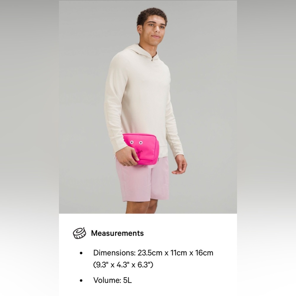 lululemon Daily Essentials Large Pouch 5L PINK New NWT - Picture 8 of 12